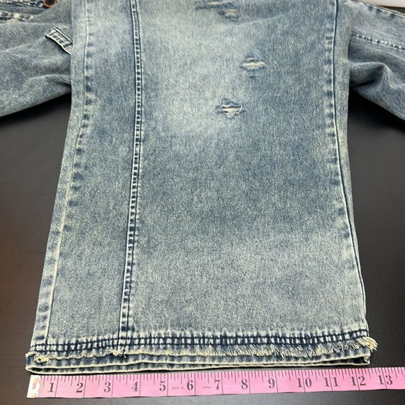 Easel Sanforized Washed Denim Overalls Slouchy Relaxed Oversized M Wide Leg - Picture 14 of 16